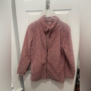 Women's Pink Fuzzy Jacket